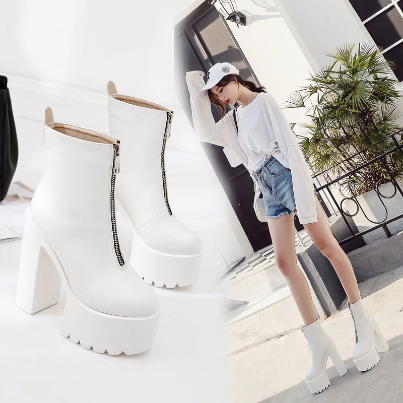 LTARTA Hate High Boots Short Platform Waterproof Platform With Zipper High Heel women's Boots Thin Martin Boots .JXQ-1888-21
LTARTA Hate High Boots Short Platform Waterproof Platform With Zipper High Heel women's Boots Thin Martin Boots .JXQ-1888-21