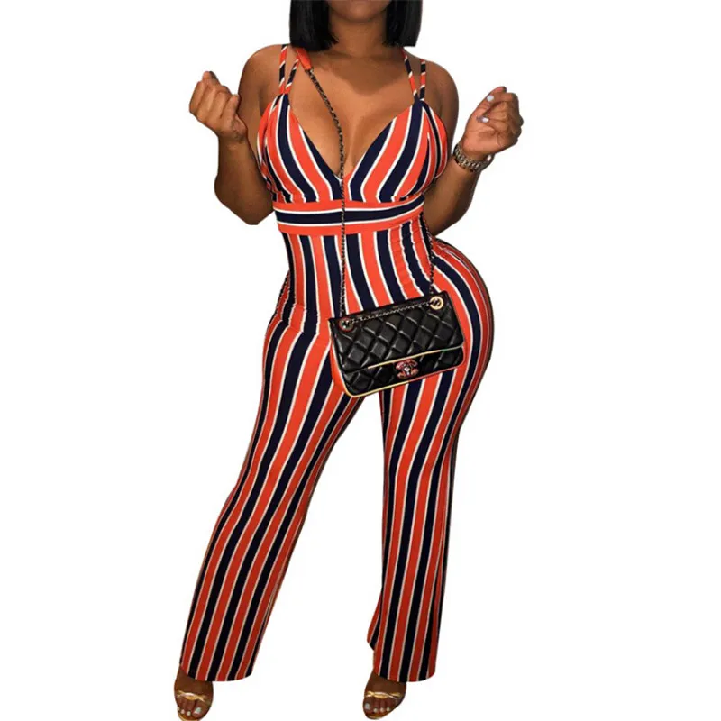 Summer Women Ladies Sleeveless Jumpsuit Clubwear Playsuit Bodycon Party Romper Long Trousers New Red Striped Backless Jumpsuit
Summer Women Ladies Sleeveless Jumpsuit Clubwear Playsuit Bodycon Party Romper Long Trousers New Red Striped Backless Jumpsuit