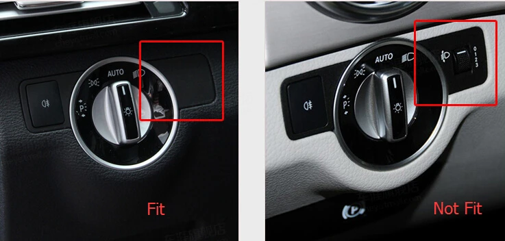 car styling headlight button cover trim for mercedes benz c class w204 car accessory (8).jpg