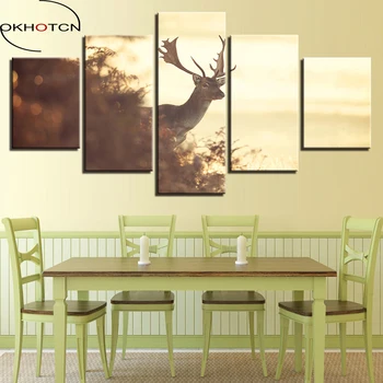OKHOTCN Framed Canvas Wall Art Poster HD Print Living Room 5 Pieces Summer Forest Deer Painting Antlers Buck Pictures Home Decor 
OKHOTCN Framed Canvas Wall Art Poster HD Print Living Room 5 Pieces Summer Forest Deer Painting Antlers Buck Pictures Home Decor