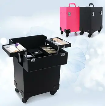 professional makeup trolley case Gift Box for Makeup Girl beautary Bag Black and Red 34x24x39cm
professional makeup trolley case Gift Box for Makeup Girl beautary Bag Black and Red 34x24x39cm