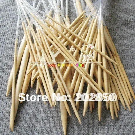 

Free shipping 32" circular bamboo knitting needles,14 different sizes come to one pack,size from2.0mm to 10mm,very hot product!!