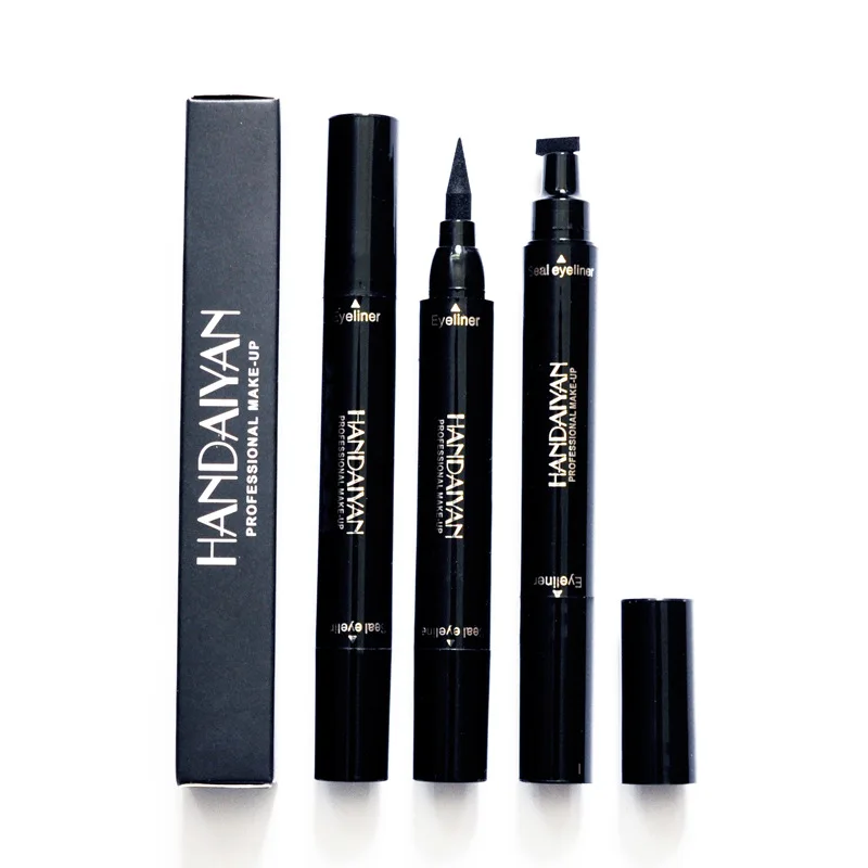 Professional Make-up waterproof long-lasting HANDAIYAN liquid eyeliner + stamp 2 heads easy to wear black color 12pcs/lot drop
Professional Make-up waterproof long-lasting HANDAIYAN liquid eyeliner + stamp 2 heads easy to wear black color 12pcs/lot drop