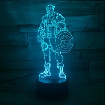 Marvel Hero Super Men America Caption 3D Light Vision USB Lampara Led Desk Lamp 7 Colors Change Sleep Night Light Drop Ship
Marvel Hero Super Men America Caption 3D Light Vision USB Lampara Led Desk Lamp 7 Colors Change Sleep Night Light Drop Ship