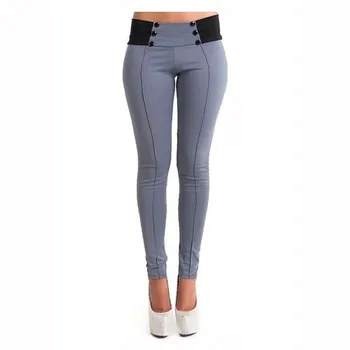 Women High Waist Button Design Leggings Office Lady Solid Color Long Trouser OL New Hot Bandage Slim Pencil Trousers 3Colors
Women High Waist Button Design Leggings Office Lady Solid Color Long Trouser OL New Hot Bandage Slim Pencil Trousers 3Colors