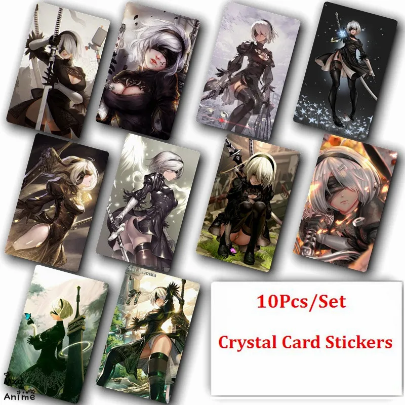 10Pcs/Set NieR Automata YoRHa 2B Anime Crystal Card Stickers Fashion Poster Cards
10Pcs/Set NieR Automata YoRHa 2B Anime Crystal Card Stickers Fashion Poster Cards