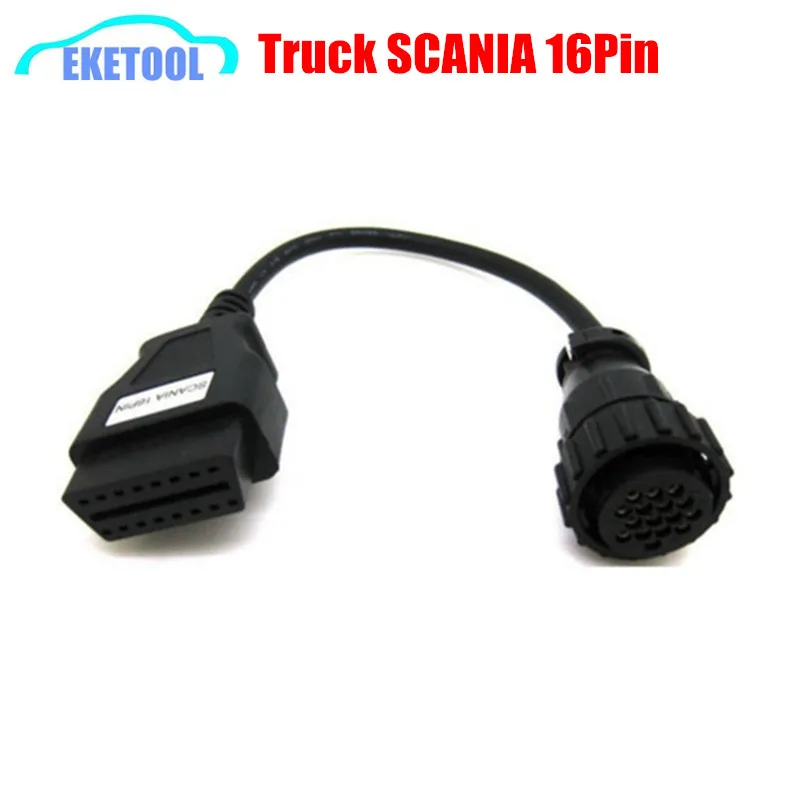 OBDII Truck Diagnostic Adapter For Scania 16Pin For TCS Truck Sets For Scania 16 Pin to OBD2 16 Pin Female Best Quality
OBDII Truck Diagnostic Adapter For Scania 16Pin For TCS Truck Sets For Scania 16 Pin to OBD2 16 Pin Female Best Quality