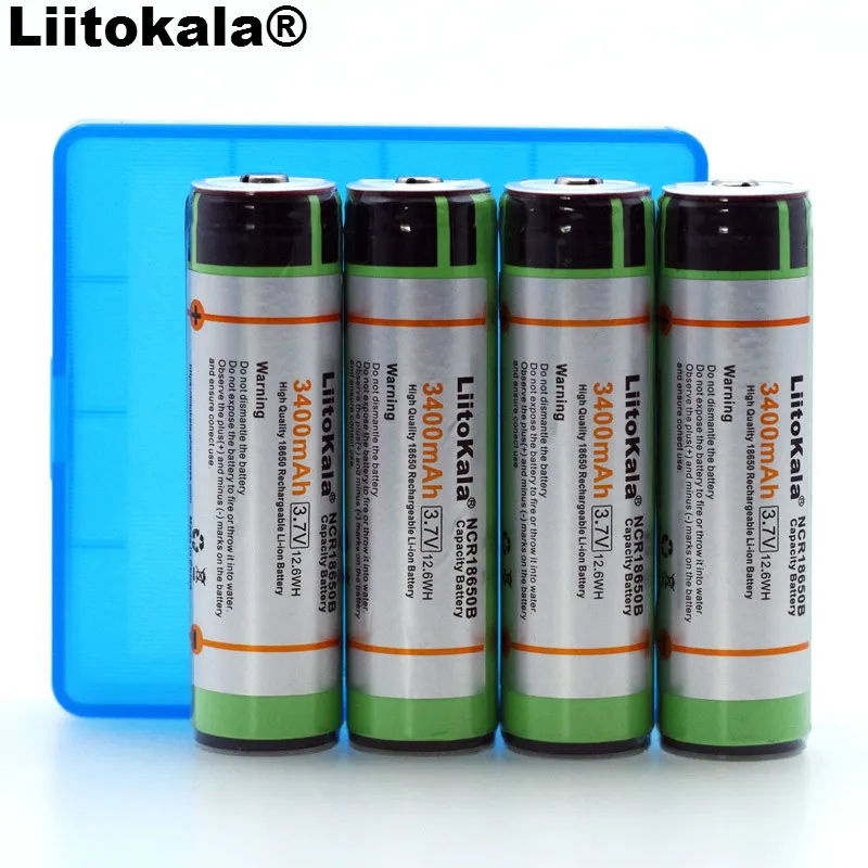 4PCS Liitokala Protect Original 18650 NCR18650B 3400mAh Rechargeable Li-lon battery with PCB 3.7V batteries + Storage box
4PCS Liitokala Protect Original 18650 NCR18650B 3400mAh Rechargeable Li-lon battery with PCB 3.7V batteries + Storage box
