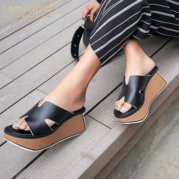 Lapolaka Fashion New Genuine Cow Leather Ladies Wedges High Heels Flat Platform Shoes Woman Casual Party Summer women's Slippers
Lapolaka Fashion New Genuine Cow Leather Ladies Wedges High Heels Flat Platform Shoes Woman Casual Party Summer women's Slippers