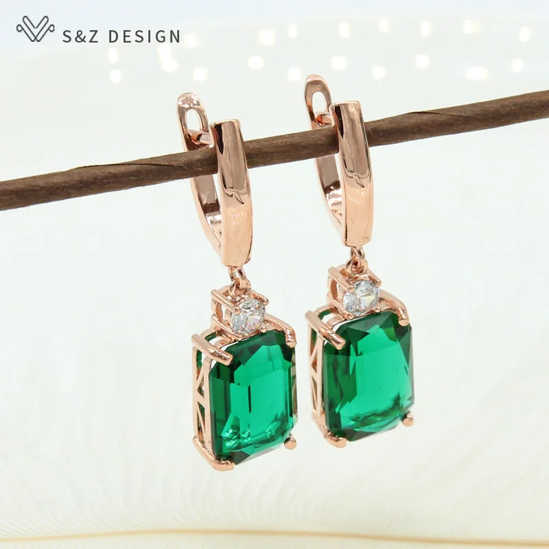 S&Z New Fashion Square Zircon Glass 585 Rose Gold Earrings Stylish Temperament Personality Simple Geometric Pendant Eardrop
S&Z New Fashion Square Zircon Glass 585 Rose Gold Earrings Stylish Temperament Personality Simple Geometric Pendant Eardrop