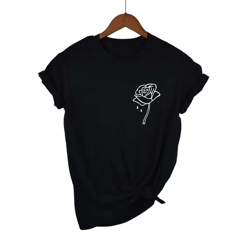 Pure cotton rose flower pocket Print Women tshirt Casual Funny t shirt For Lady Top Tee Hipster Tumblr Drop Ship BTS
Pure cotton rose flower pocket Print Women tshirt Casual Funny t shirt For Lady Top Tee Hipster Tumblr Drop Ship BTS