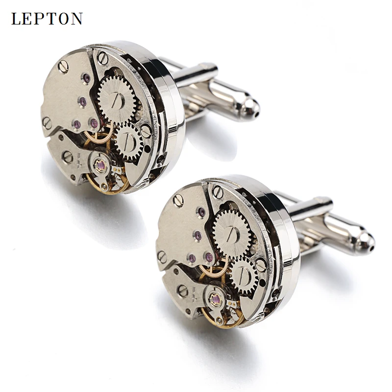 Запонки для часов нержавеющая сталь стимпанк|watch movement cufflinks|movement cufflinkscuff links for men |