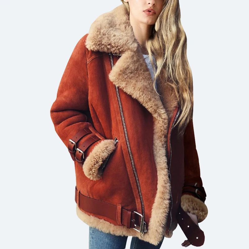 Suede jacket Women PU Jacket Faux Fur Jackets Faux Leather thick Biker Coat Motorcycle outwear Plus Size Oversized winter jacket
Suede jacket Women PU Jacket Faux Fur Jackets Faux Leather thick Biker Coat Motorcycle outwear Plus Size Oversized winter jacket