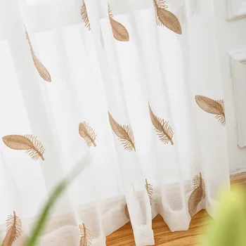 Cheap Price White Feather Embroidered Gauze Bedroom Living Room Curtains Window Screen
Cheap Price White Feather Embroidered Gauze Bedroom Living Room Curtains Window Screen