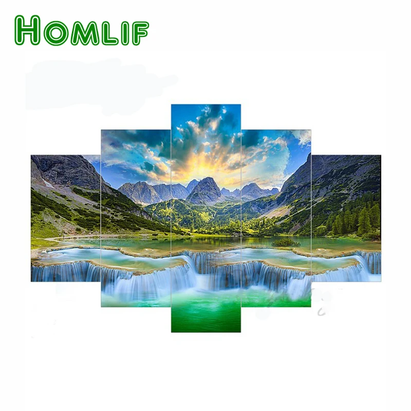 HOMLIF Triptych Diamond Painting Cross-Stitch waterfall Five of paintings beads embroidery DIY Kit Diamond mosaic scenery 5pcs
HOMLIF Triptych Diamond Painting Cross-Stitch waterfall Five of paintings beads embroidery DIY Kit Diamond mosaic scenery 5pcs