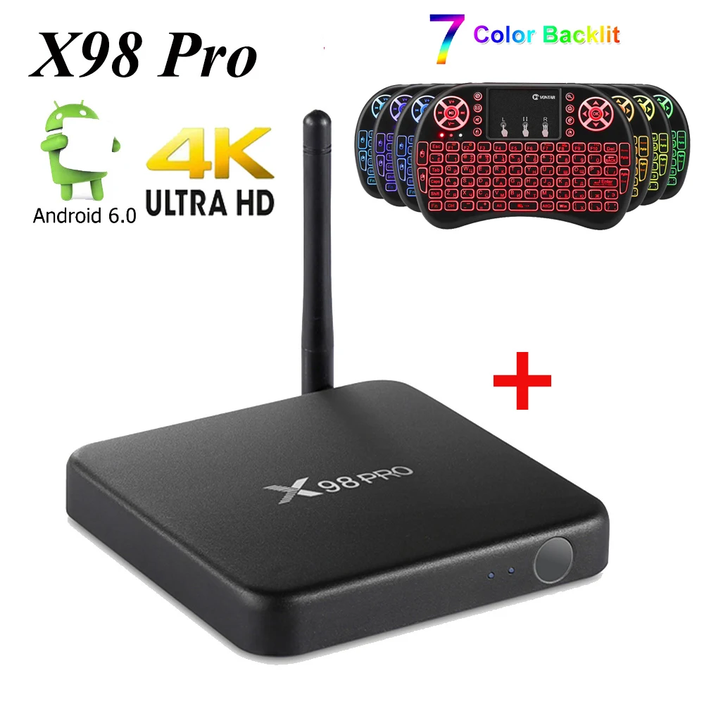 

X98 PRO Android 6.0 Smart TV Box 3GB/32GB 2GB/16GB Metal Case Amlogic S912 Octa Core 2.4G/5GHz dual Wifi 4K Smart Media player