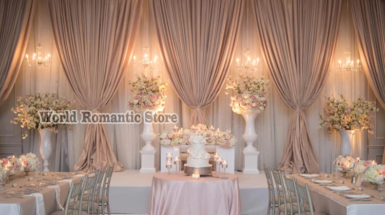 2019 Luxury Wedding Backdrop with coffee drapes Decoration | Дом и сад