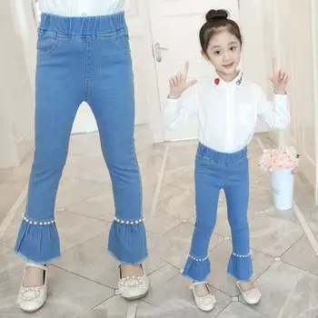 2019 Fashion Kids girls Elastic Causal Flares Jeans Pants Children Pearl Bell-bottoms Denim Trousers Teenage Girls Leggings Q63
2019 Fashion Kids girls Elastic Causal Flares Jeans Pants Children Pearl Bell-bottoms Denim Trousers Teenage Girls Leggings Q63
