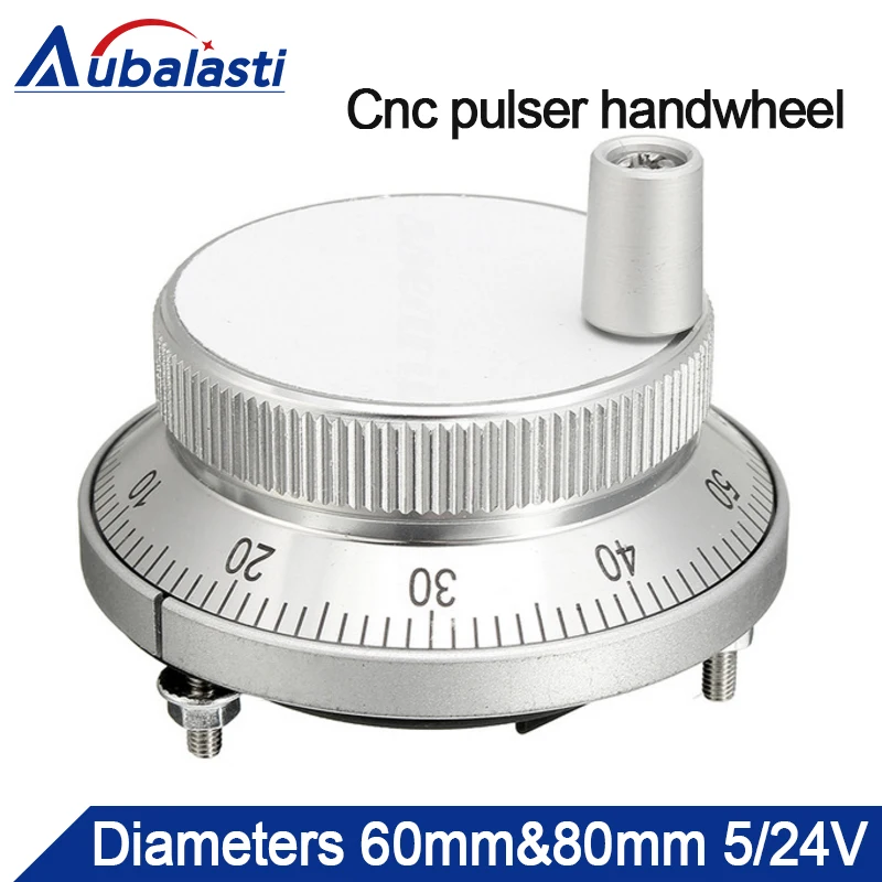 Cnc pulser handwheel Diameter 60mm or 80mm Pulse 100 Voltgae 5v-24v 4pins CNC machine Manual Pulse Encoder Generator
Cnc pulser handwheel Diameter 60mm or 80mm Pulse 100 Voltgae 5v-24v 4pins CNC machine Manual Pulse Encoder Generator