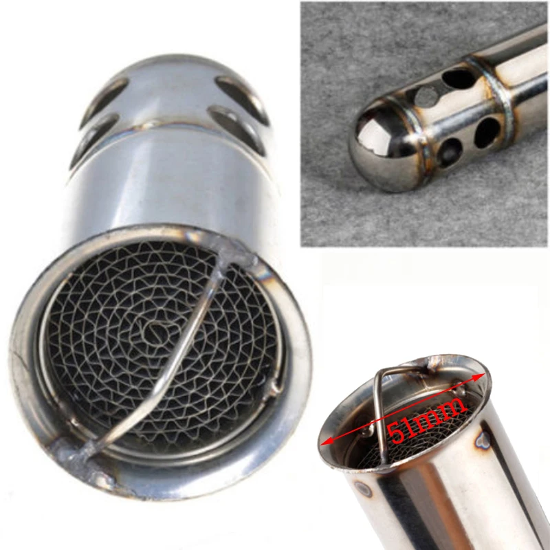 51MM Inlet Motorcycle Exhaust Muffler Pipe Universal 126mm Stainless Motorcycle Exhaust DB Killer Silencer Muffler Baffle
51MM Inlet Motorcycle Exhaust Muffler Pipe Universal 126mm Stainless Motorcycle Exhaust DB Killer Silencer Muffler Baffle