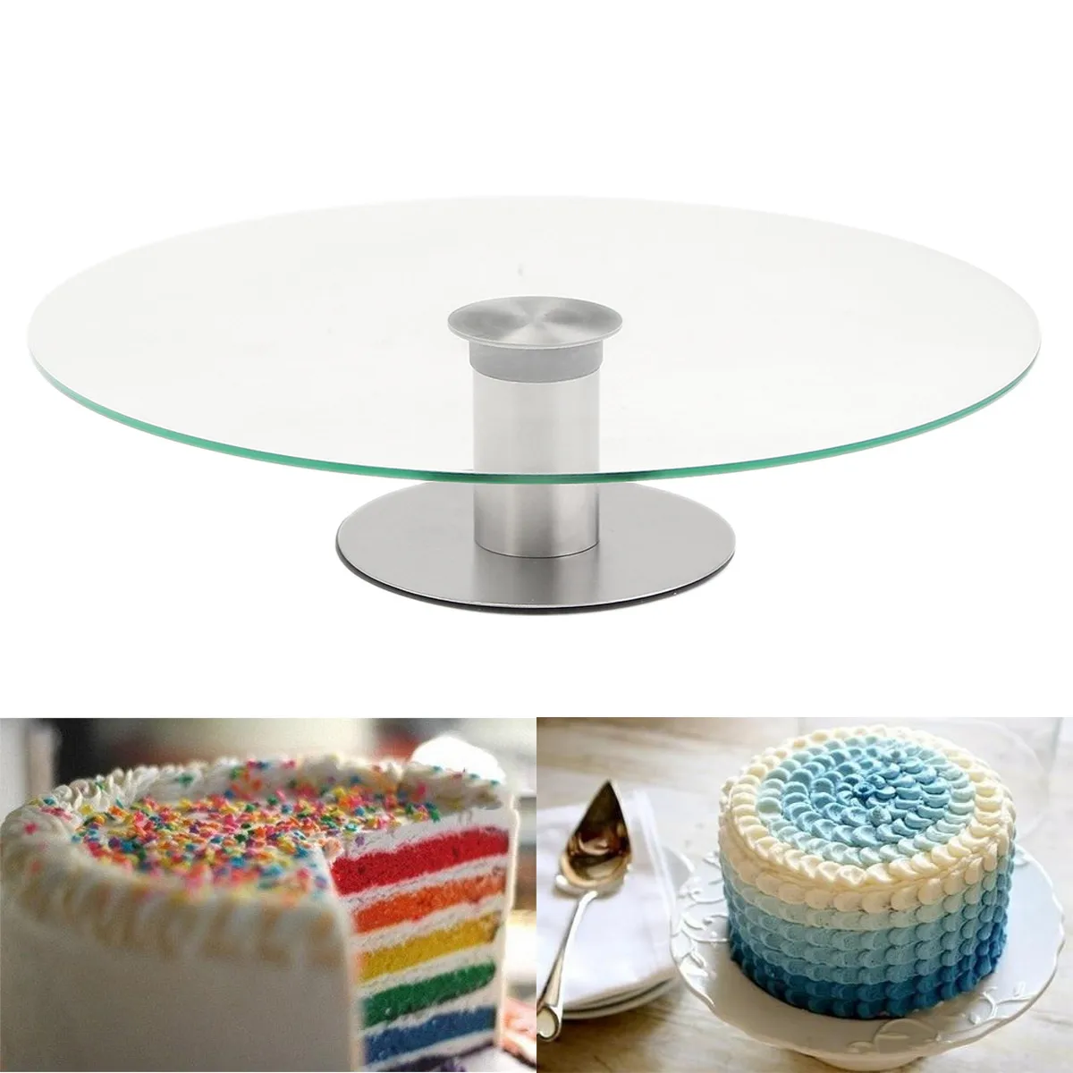 Image Cake Stand Platter Turntable Mouse Over Image To Zoom 360 Revolving Cupcake Dessert Wedding Birthday Party Display 30cm