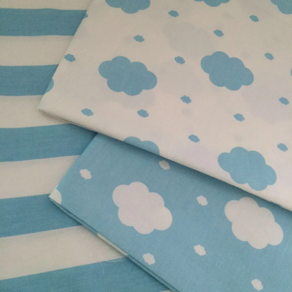 100% Cotton twill cloth nordic wind white auqa blue clouds dots stripe printed for kids bedding DIY dress tela home decor fabric
100% Cotton twill cloth nordic wind white auqa blue clouds dots stripe printed for kids bedding DIY dress tela home decor fabric