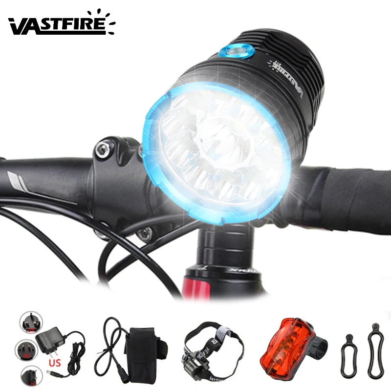 Super Bright 20000lm Cycling Lamp 12X XM-L T6 LED Light Bike Front Headlamp with 16000mAh Battery+Charger
Super Bright 20000lm Cycling Lamp 12X XM-L T6 LED Light Bike Front Headlamp with 16000mAh Battery+Charger