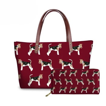 NOISYDESIGNS Hand Bags for Women Fox Terrier Printing Shoulder Tote Bag Ladies Fashion Handbags Females Top-Handle Bags Travel
NOISYDESIGNS Hand Bags for Women Fox Terrier Printing Shoulder Tote Bag Ladies Fashion Handbags Females Top-Handle Bags Travel