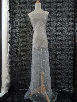 5yards african nigerian sequins glued glitter lace fabric high quality french net tulle lace fabric for wedding dress
5yards african nigerian sequins glued glitter lace fabric high quality french net tulle lace fabric for wedding dress