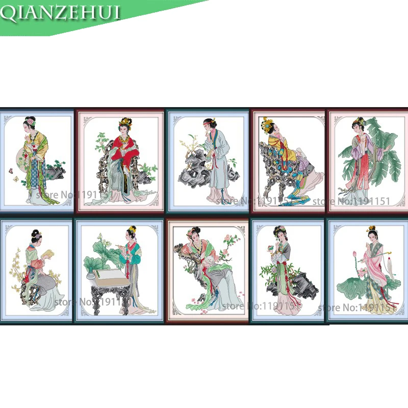 QIANZEHUI,Needlework,DIY Character Class Cross stitch,Sets For Embroidery kit, Dream of Red Mansions Counted Cross-Stitching
QIANZEHUI,Needlework,DIY Character Class Cross stitch,Sets For Embroidery kit, Dream of Red Mansions Counted Cross-Stitching