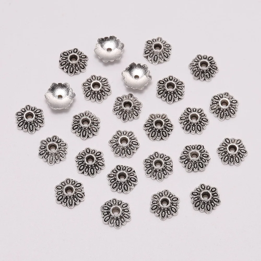 50pcs/Lot 8mm 12 Petals Tibetan Antique Silver Flower Bead End Caps Receptacle Hollow Out Flower Torus DIY Spaced Apart Jewelry
50pcs/Lot 8mm 12 Petals Tibetan Antique Silver Flower Bead End Caps Receptacle Hollow Out Flower Torus DIY Spaced Apart Jewelry