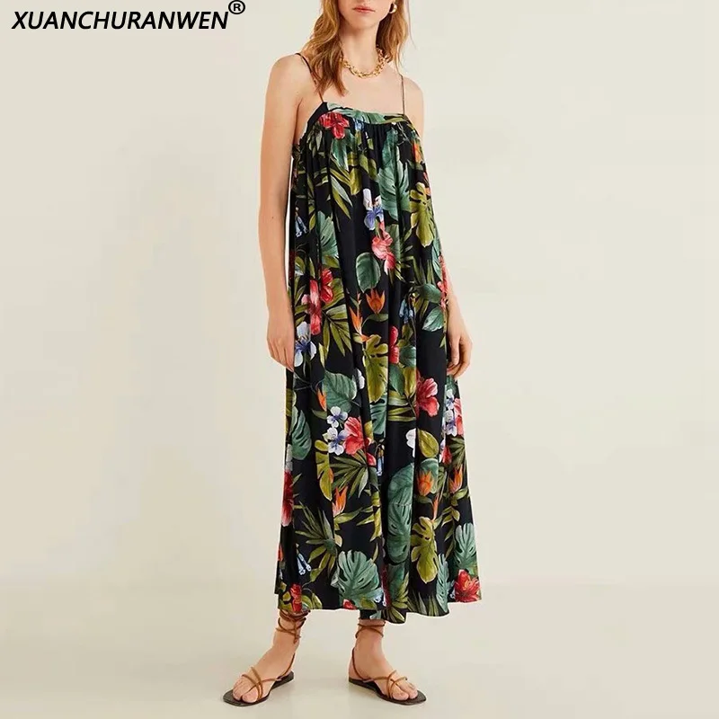 Summer Women Flower Spaghetti Strap Vacation Dress Sleeveless Camis Dress Loose Vacation Beach Bohemian Dress XZ2080
Summer Women Flower Spaghetti Strap Vacation Dress Sleeveless Camis Dress Loose Vacation Beach Bohemian Dress XZ2080