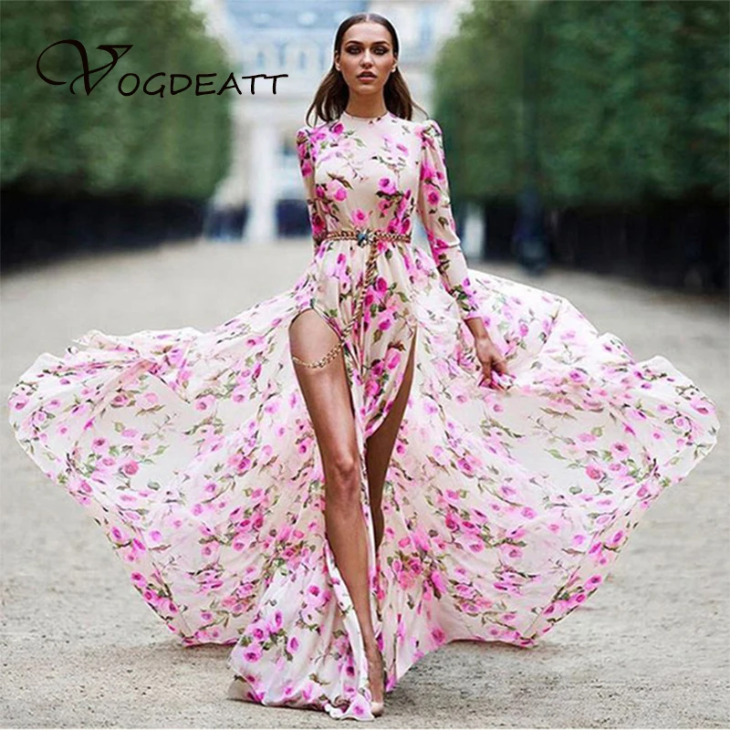 Платье Из Шифона С Принтом