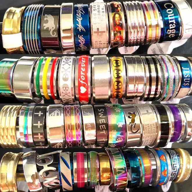 Wholesale 50pcs/pack Mixed Style Men's Women's Stainless Steel Rings 100% Satisfy Finger Rings Design Mix With Size Label
Wholesale 50pcs/pack Mixed Style Men's Women's Stainless Steel Rings 100% Satisfy Finger Rings Design Mix With Size Label