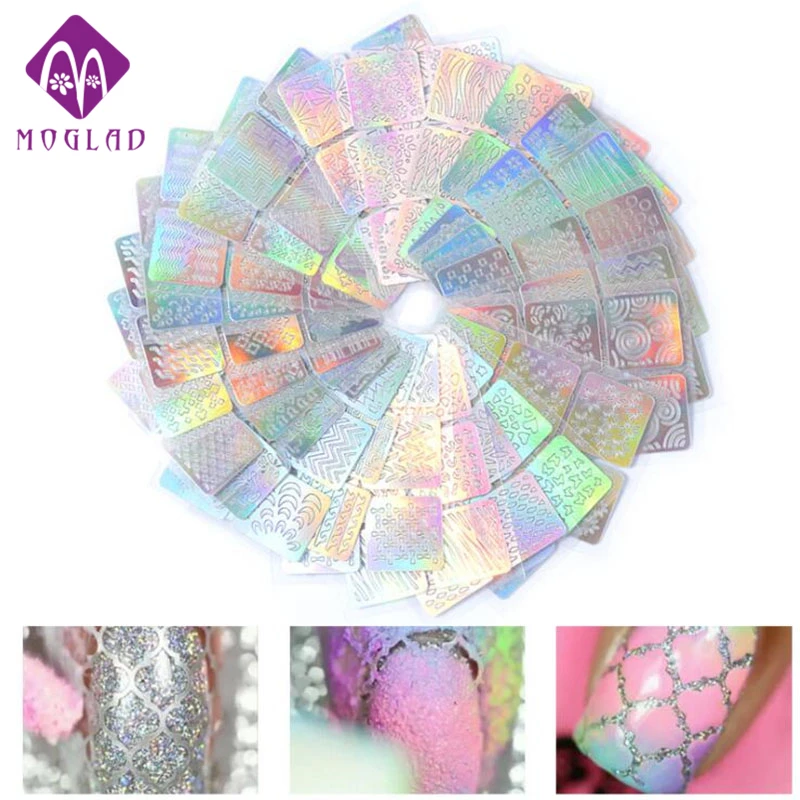Moglad 24 Sheets/set Nail Art Hollow Laser Sticker Stencil Gel Polish Nail Vinyl Tip Transfer Guide Template Nail Decals Kit
Moglad 24 Sheets/set Nail Art Hollow Laser Sticker Stencil Gel Polish Nail Vinyl Tip Transfer Guide Template Nail Decals Kit