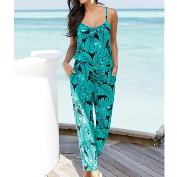 Women Summer Sleeveless Spaghetti Strap Print Jumpsuit Strappy Holiday Long Playsuits 2019 Long Beach Overalls
Women Summer Sleeveless Spaghetti Strap Print Jumpsuit Strappy Holiday Long Playsuits 2019 Long Beach Overalls