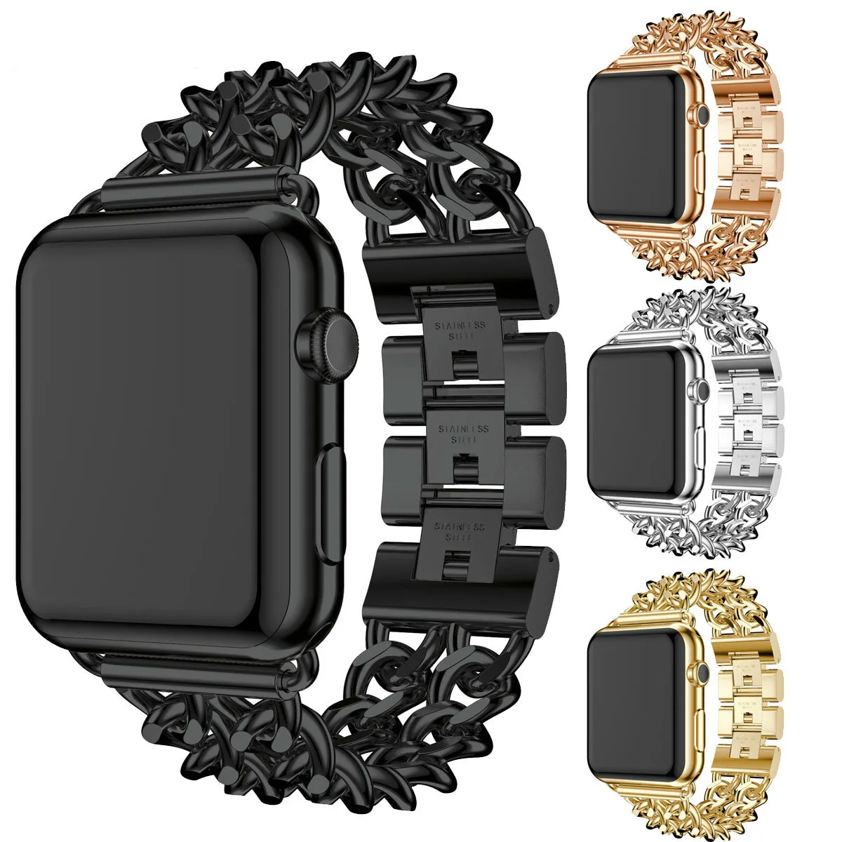 Высокое качество Нержавеющая сталь часового пояса с Чехол подходит для Apple Watch