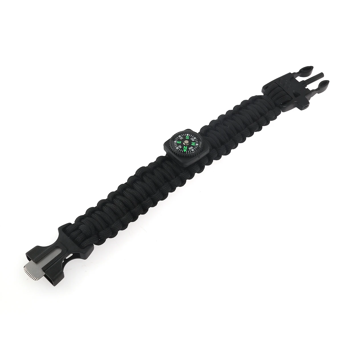 3-in-1 Multifunctional Parachute Cord Survival Bracelet with Compass & Whistle for Outdoor Activities (Black)
3-in-1 Multifunctional Parachute Cord Survival Bracelet with Compass & Whistle for Outdoor Activities (Black)