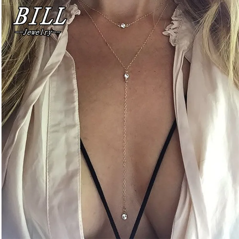 N303 Sexy Long Tassel Minimalist Necklace Women Fashion Jewelry Crystal Chain Collares Bohemian Multilayer Necklaces Summer Wear
N303 Sexy Long Tassel Minimalist Necklace Women Fashion Jewelry Crystal Chain Collares Bohemian Multilayer Necklaces Summer Wear