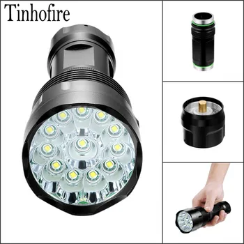 

Tinhofire T3-12 3/4/5/6/7/8/9/10/11/12 T6 CREE XM-L T6 3800-20000 Lumens 5-Mode LED Flashlight Torch Lamp Light Black