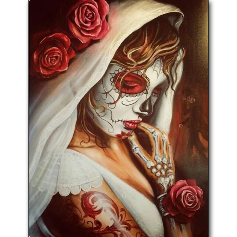 Full Square/Round Drill 5D DIY Diamond Painting "Skull flower girl" Embroidery Cross Stitch 5D Home Decor Gift
Full Square/Round Drill 5D DIY Diamond Painting "Skull flower girl" Embroidery Cross Stitch 5D Home Decor Gift