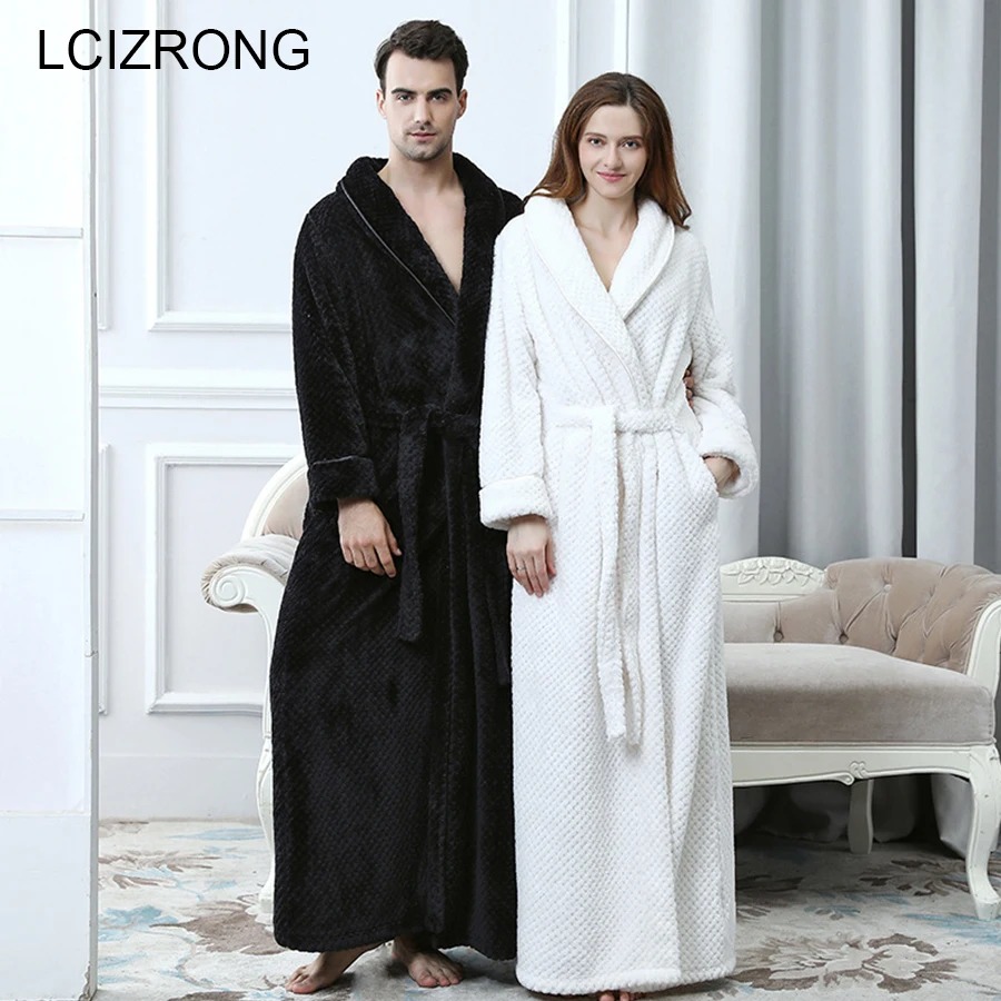 Winter Couple Coral Fleece Bathrobes Women/Men Warm Long Sexy Bath Robe Plus Size Dressing Gown Bridesmaid Robes Female
Winter Couple Coral Fleece Bathrobes Women/Men Warm Long Sexy Bath Robe Plus Size Dressing Gown Bridesmaid Robes Female