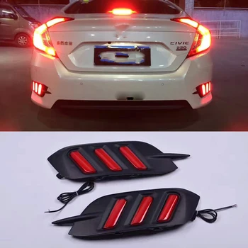 Car Flahsing 1Set Led rear driving lamp for Honda Civic 10th 2016 2017 2018 Led Brake Lights rear bumper lamp warning light
Car Flahsing 1Set Led rear driving lamp for Honda Civic 10th 2016 2017 2018 Led Brake Lights rear bumper lamp warning light