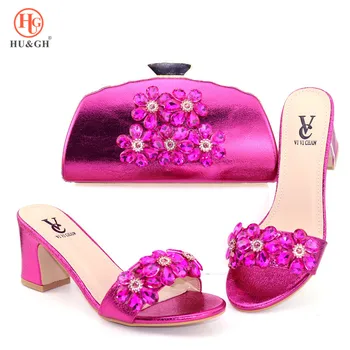 2019 New Fuchsia Color African Italian Women Shoes and Bag Set Decorated with Rhinestone Women Shoe and Bag To Match for Wedding
2019 New Fuchsia Color African Italian Women Shoes and Bag Set Decorated with Rhinestone Women Shoe and Bag To Match for Wedding