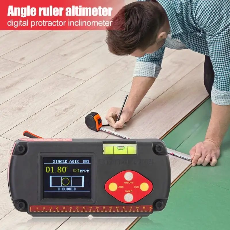 3.7V Digital Precision Level Protractor Inclinometer Angle Finder Bevel Caliper Water Proof Level Box with LCD Color
3.7V Digital Precision Level Protractor Inclinometer Angle Finder Bevel Caliper Water Proof Level Box with LCD Color