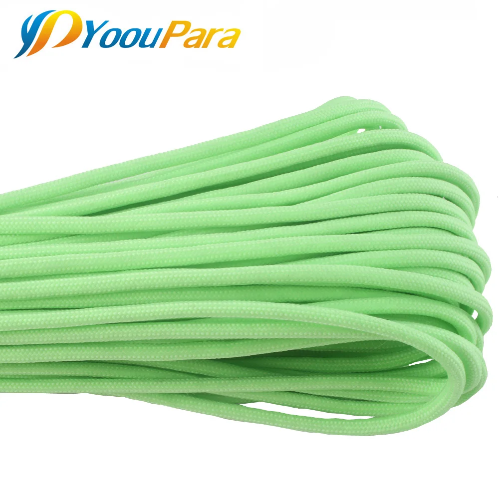 New Glow In The Dark Nylon Paracord 550 7Strands Survival Luminous Parachute Cords Lanyard Ropes Outdoor Camping Equipments 50FT
New Glow In The Dark Nylon Paracord 550 7Strands Survival Luminous Parachute Cords Lanyard Ropes Outdoor Camping Equipments 50FT