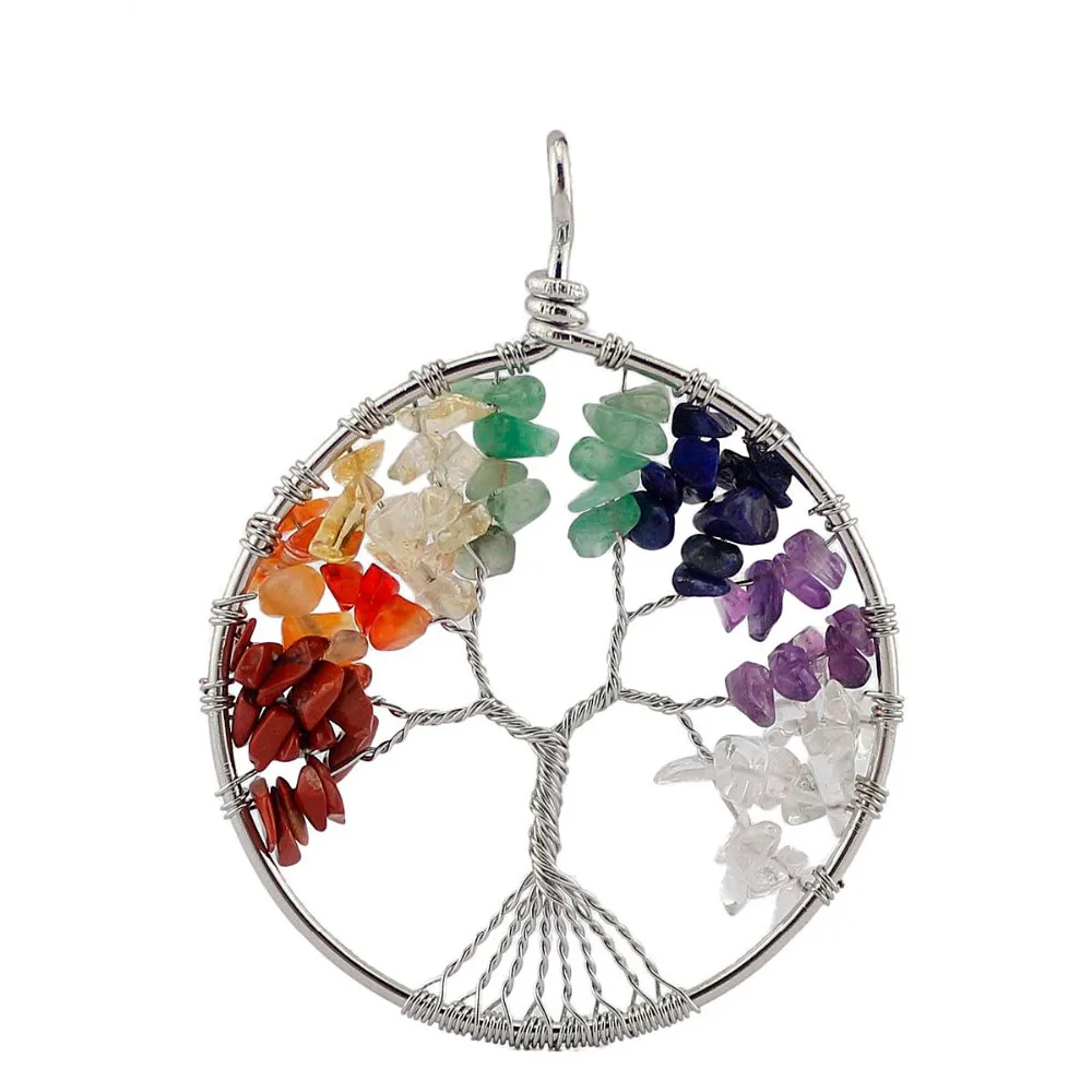 Colorful Irregular Gravel Necklaces Wisdom Tree Pendant Necklace Chakra Quartz Crystal Pendant Leather Chain Birthstone Necklace 
Colorful Irregular Gravel Necklaces Wisdom Tree Pendant Necklace Chakra Quartz Crystal Pendant Leather Chain Birthstone Necklace