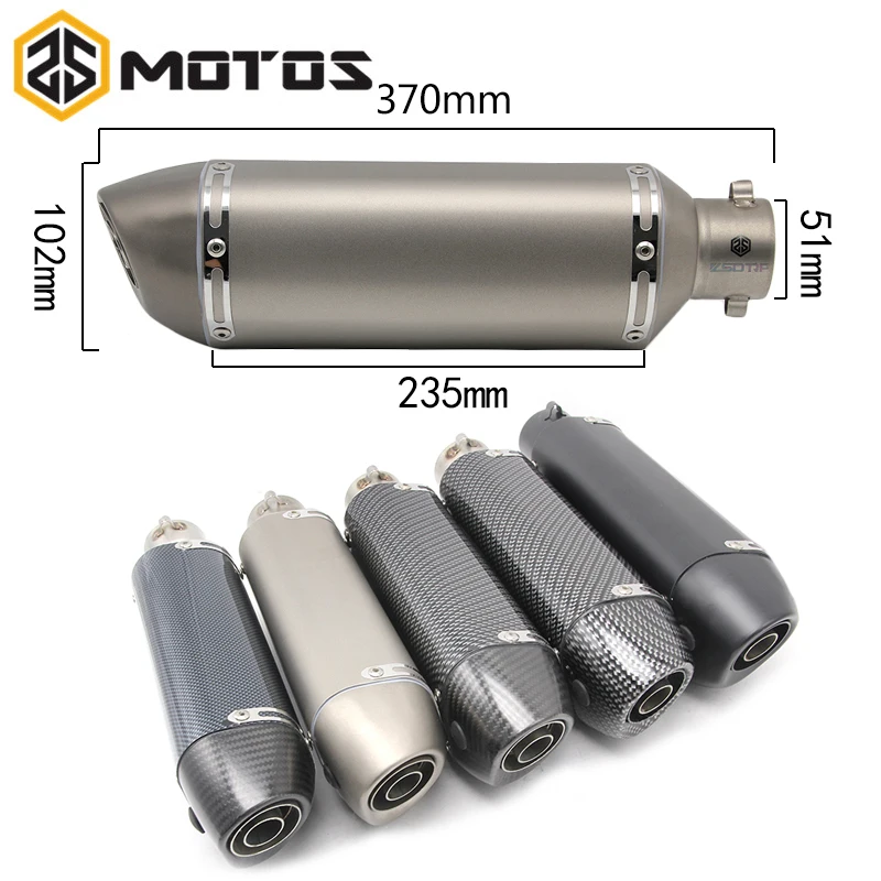ZS MOTOS Universal Motorcycle Modified Scooter CARBON FIBER Exhaust Muffle pipe For ER6N NMAX MT07 MT09 TMAX530 NINJA CBR250
ZS MOTOS Universal Motorcycle Modified Scooter CARBON FIBER Exhaust Muffle pipe For ER6N NMAX MT07 MT09 TMAX530 NINJA CBR250
