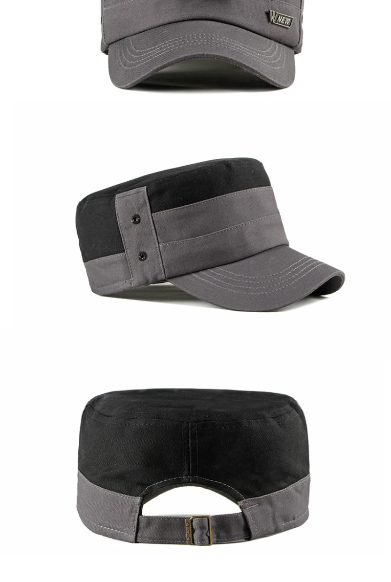 Waliicorners Cotton Baseball Cap Men Women Flat Top Cadet Army Military Cap Adjust Baseball Hat Spring Summer Sun Caps for Men Women 29 HTB1ih4Mda5s3KVjSZFNq6AD3FXaB