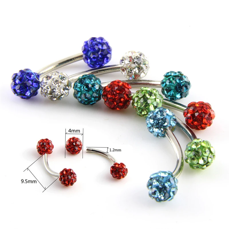 1 Pc Surgical Steel Curved Barbell AA Crystal Eyebrow Ring Ear Anti Tragus Helix Rook Bridge Web Piercing Lip Stud Body Jewelry
1 Pc Surgical Steel Curved Barbell AA Crystal Eyebrow Ring Ear Anti Tragus Helix Rook Bridge Web Piercing Lip Stud Body Jewelry
